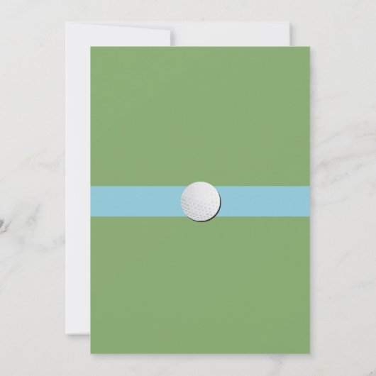 招待状をゴルフをするゴルフ誕生日のピッチ及びパットのおもしろい 招待状 (裏面)