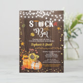 招待状をストッキングします。バーの招待状をストッキングします。秋カボチャの粗材 招待状 (スタンド正面)