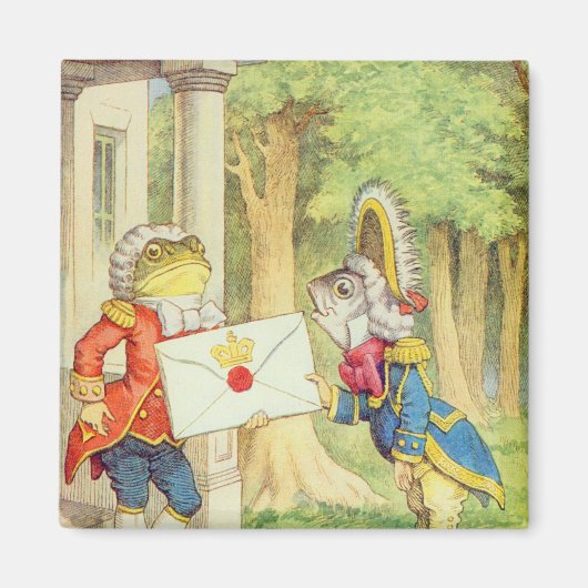 招待状を渡す召使い マグネット (正面)