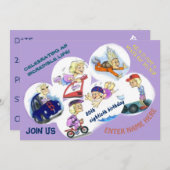 招待状を特別な誕生祝い 招待状 (正面/裏面)