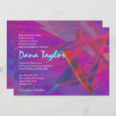 招待状を示している透明な星のユダヤ人のベビー 招待状 (正面/裏面)