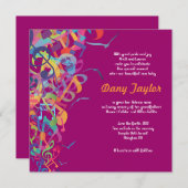 招待状を示しているTorahのユダヤ人のベビーの音 招待状 (正面/裏面)