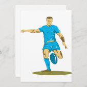 招待状を蹴っているラグビープレーヤー 招待状 (正面/裏面)