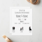 招待状アナウンスのミニマリストノートカード ノートカード (正面/裏面インサイチュ)