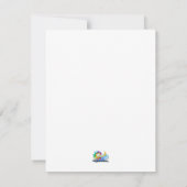 招待状アナウンスのミニマリストノートカード ノートカード (裏面)