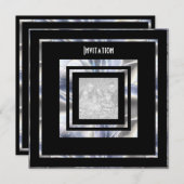 招待状アールデコシルバーブラック写真の追加 招待状 (正面/裏面)