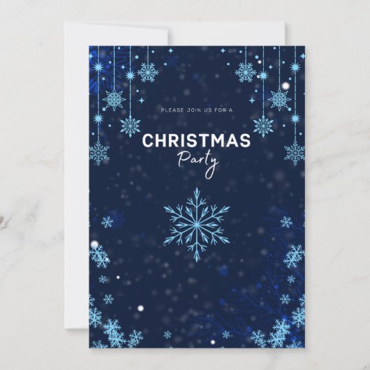 招待状ウィンターワンダーランドクリスマスパーティー 招待状 (正面)