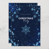 招待状ウィンターワンダーランドクリスマスパーティー 招待状 (正面/裏面)