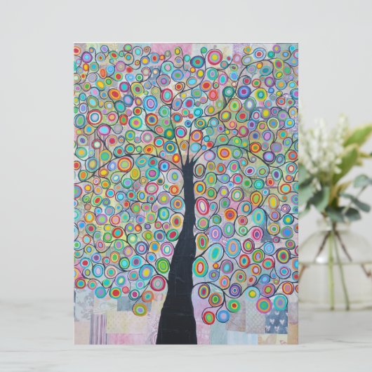 招待状ウェディングシャワーバー（ユダヤ教の）バル・ミツバーツリーオブライフ 招待状 (スタンド正面)