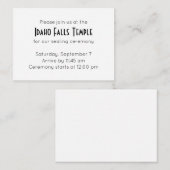 招待状エレガンスシンプルテンプルシーリング エンクロージャーカード (正面/裏面)
