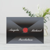 招待状エレガントとニース結婚式招待状 招待状 (スタンド正面)