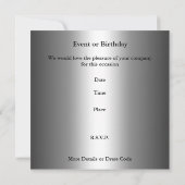 招待状エレガントアニマルゼブラシルバージュエルフローラ 招待状 (裏面)