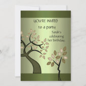 招待状エレガントアボカドツリーグリーンフローラ 招待状 (正面)