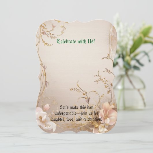 招待状エレガントカード (スタンド正面)