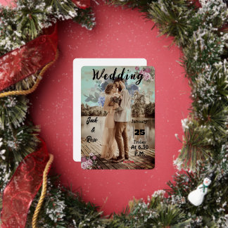 招待状エレガントカード 箔招待状