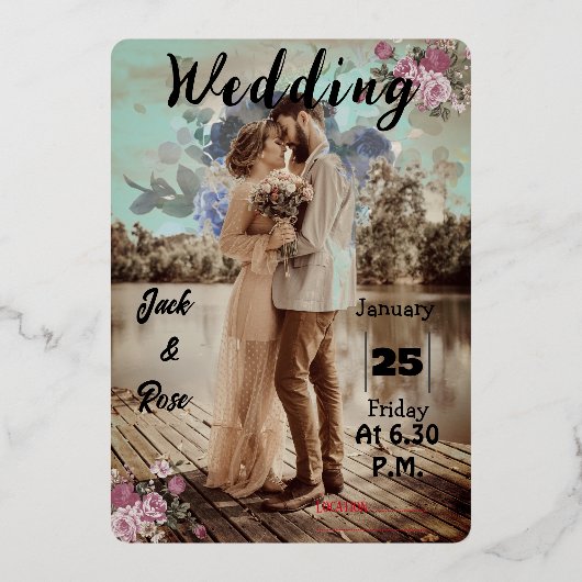 招待状エレガントカード 箔招待状 (正面)