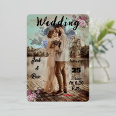 招待状エレガントカード 箔招待状 (立ち正面)