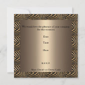 招待状エレガントブロンズ動物トンフライ宝石 招待状 (裏面)
