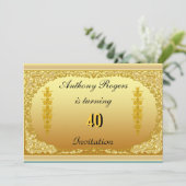 招待状エレガントメンズバースデーパーティー 招待状 (スタンド正面)