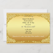 招待状エレガントメンズバースデーパーティー 招待状 (裏面)