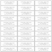 招待状エンベロープのゲスト住所 シール (正面)