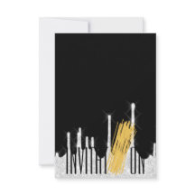 招待状オーガニックフーイタリアンドスパゲティブラックWh