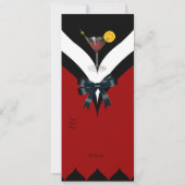 招待状カクテルパーティーレッド白黒タイボウ 招待状 (裏面)