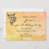 招待状カスタムエイジ誕生日パーティークーガーユーモア 招待状 (裏面)