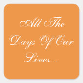 招待状カスタムカドミウムオレンジ スクエアシール (正面)