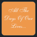 招待状カスタムカドミウムオレンジ スクエアシール<br><div class="desc">補色カドミウ結婚ム・オレンジのテーマカドミウムオレンジと白のステッカー – の計画を立てている人結婚は、非常に頻繁に底に到達する：今年のウェディング最高のスタンプデザインは何か？これらの完璧でペルソナライパーソナライズされたブルのカドミウムオ結婚レンジとホワイト招待状封筒用シールは、結婚式のために設計され、日付ポストカードだけでなく、様々な結婚式招待状文房具を保存。Rsvpアイディア-カスタム結婚式招待状文房具のパケット招待状。</div>