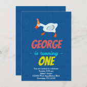 招待状カスタムガチョウ 招待状 (正面/裏面)