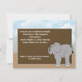 招待状カスタムキッズB-Dayジャングル動物 招待状 (裏面)