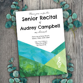 招待状カスタムシニア・リサイタル・ミュージック 招待状