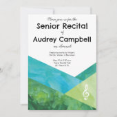 招待状カスタムシニア・リサイタル・ミュージック 招待状 (正面)