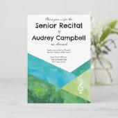 招待状カスタムシニア・リサイタル・ミュージック 招待状 (スタンド正面)