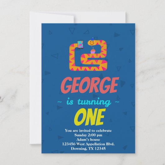 招待状カスタムスネークカップケーキセル漫画 招待状 (正面)