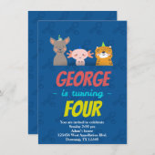 招待状カスタムチータシーモンキーマンガ 招待状 (正面/裏面)