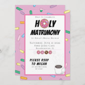 招待状カスタムピンクドナットブランチ 招待状 (正面/裏面)