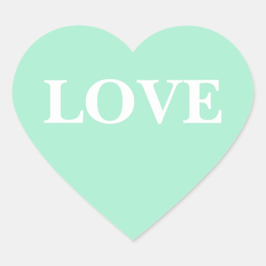 招待状カスタムライトミント ハートシール (正面)