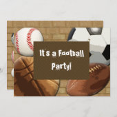 招待状カスタム、スポーツパーティー、誕生日、または任意…… 招待状 (正面/裏面)