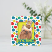 招待状カップケーキブリュッセルグリフォン 招待状 (スタンド正面)