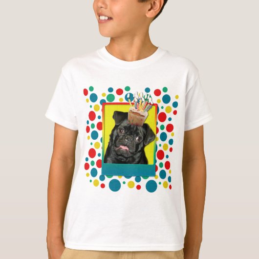 招待状カップケーキ – パグ – ラフィー Tシャツ (正面)