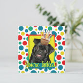 招待状カップケーキ – パグ – ルフィ 招待状 (スタンド正面)