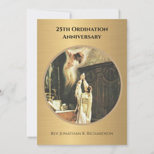 招待状カトリック司祭叙階記念日 招待状 (正面)