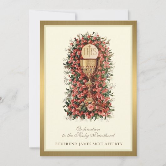 招待状カトリック聖職への戒律 招待状 (正面)