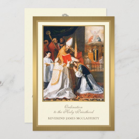 招待状カトリック聖職への戒律 招待状 (正面/裏面)