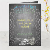 招待状カードからスクールボードへの登録 カード (黄色い花)