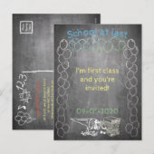 招待状カードからスクールボードへの登録 シーズンポストカード (正面/裏面)