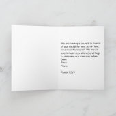 招待状カードからブランチへ息子のための法律と娘 招待状 (内部)