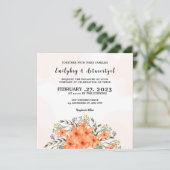 招待状カードカラーフラワーデザインテンプレート 招待状 (スタンド正面)